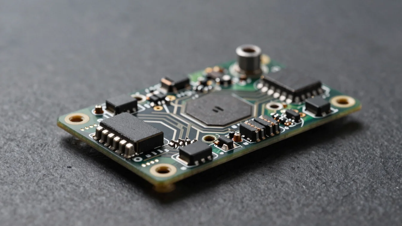 Exposed circuit board assembly of a drone navigation controller,