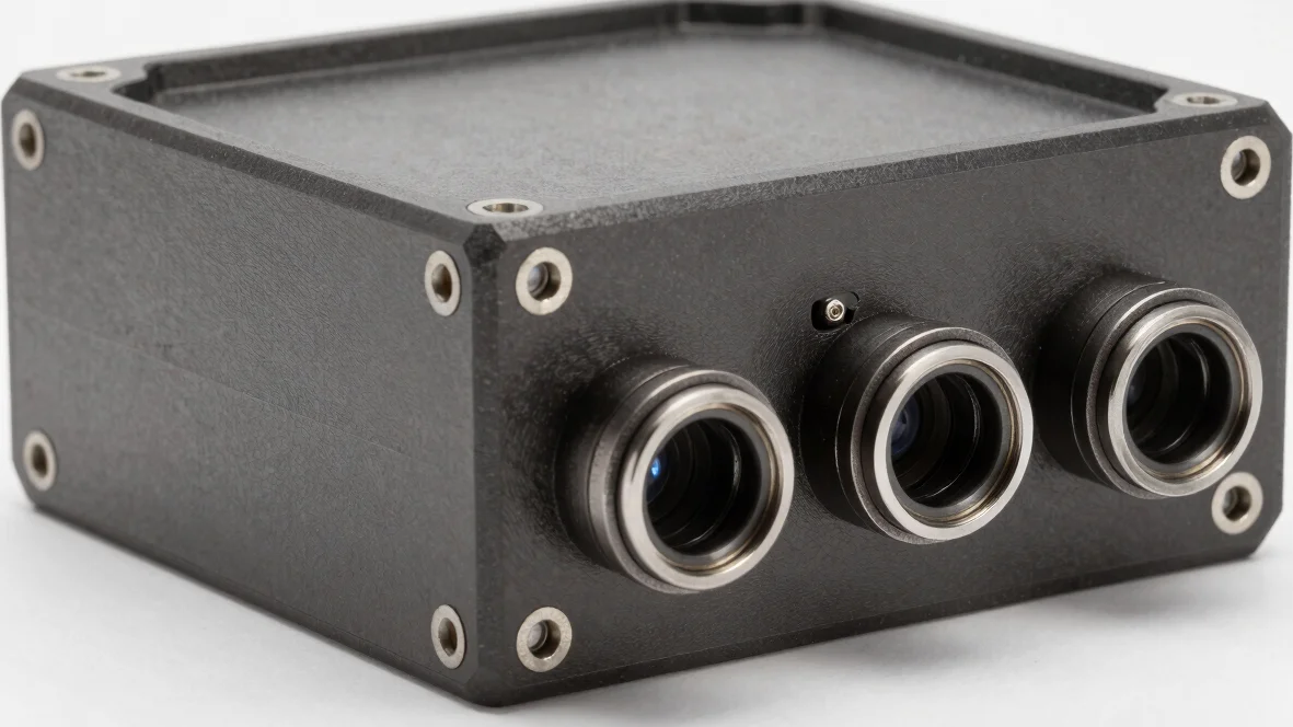 CNC-machined controller enclosure for marine applications, dark s