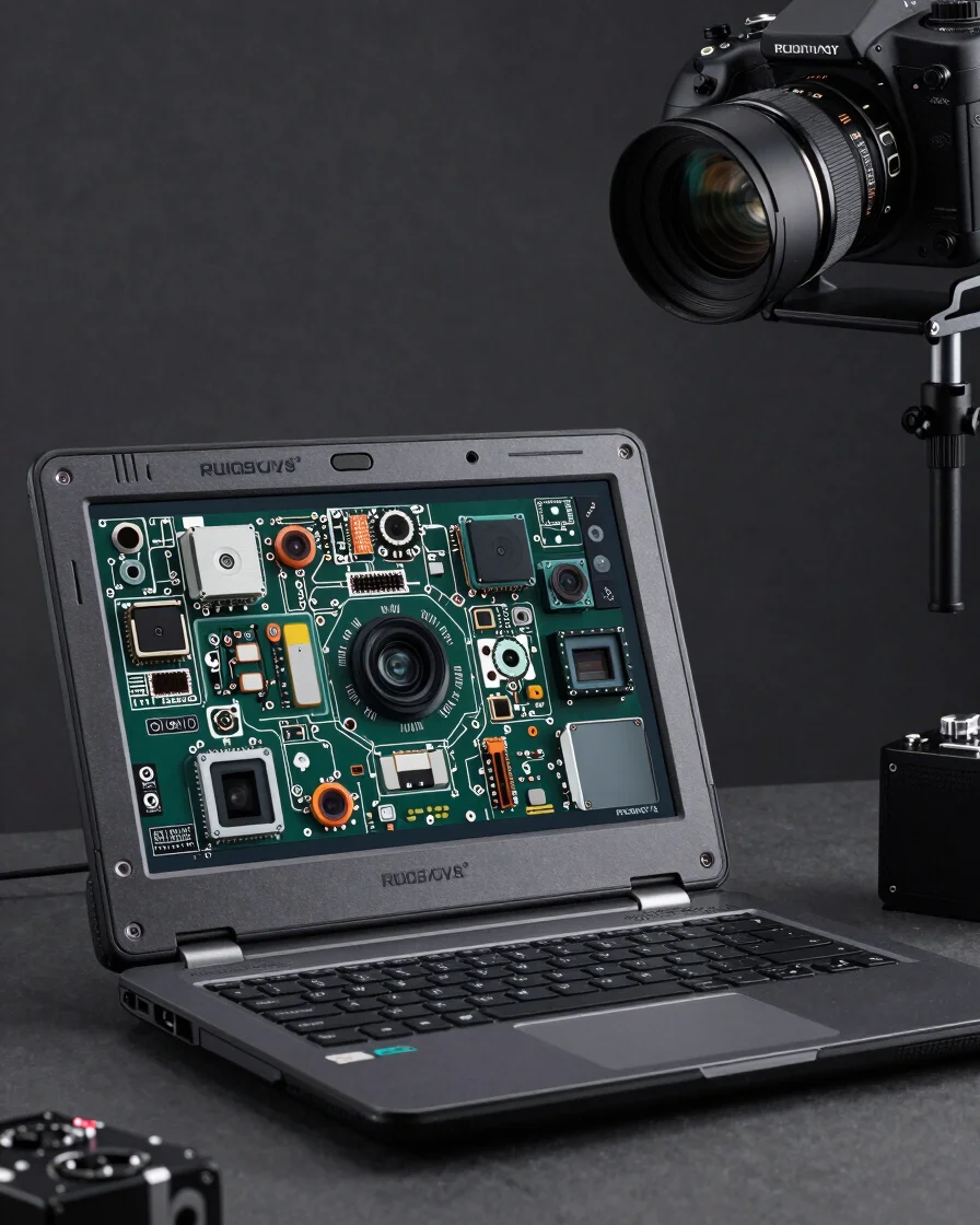 Ruggedized ground control system field laptop with sunlight-reada